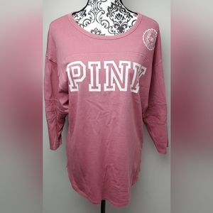 Victoria's Secret Pink Scoop Neck Shirt Tee Top Pink XS